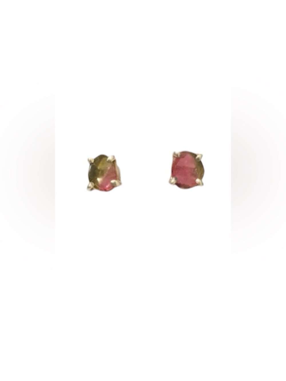 ⭐️ Watermelon Tourmaline Sterling Silver Stud Earrings ⭐️